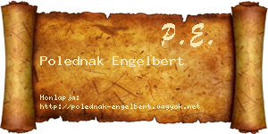 Polednak Engelbert névjegykártya